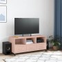 Mueble de TV acero rosa 100,5x39x43,5 cm