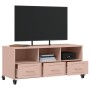 Mueble de TV acero rosa 100,5x39x43,5 cm