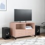 Mueble de TV acero rosa 68x39x43,5 cm