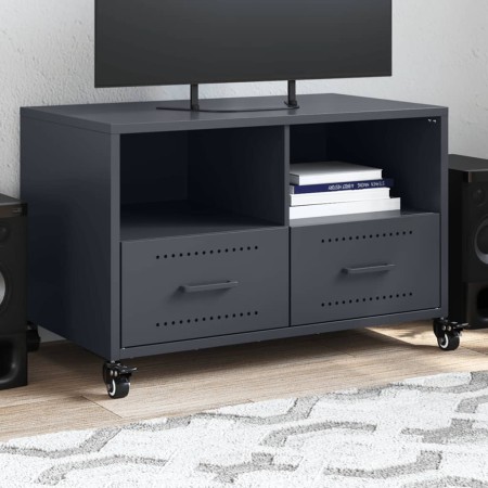Mueble de TV acero gris antracita 68x39x43,5 cm