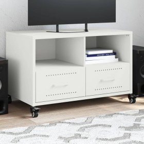 Mueble de TV acero blanco 68x39x43,5 cm