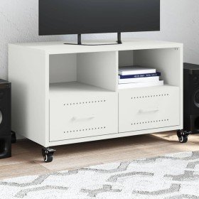Mueble de TV acero blanco 68x39x43,5 cm en Muebles TV | Comprar online en Foro24