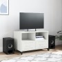 Mueble de TV acero blanco 68x39x43,5 cm