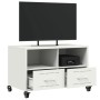 Mueble de TV acero blanco 68x39x43,5 cm