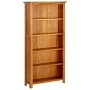 5-tier solid oak wood shelf 70x22x140 cm by vidaXL, Bookcases and shelves - Ref: Foro24-331736, Price: 184,97 €, Discount: %