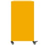 Aparador de acero amarillo mostaza 100,5x39x72 cm