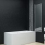Mampara de ducha plegable 3 paneles ESG 130x138 cm