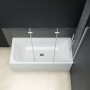 Mampara de ducha plegable 3 paneles ESG 130x138 cm