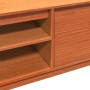 Mueble de TV madera maciza de pino marrón cera 140x35x40 cm