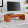 Soporte de monitor madera maciza pino marrón cera 50x27x15 cm en Muebles TV | Comprar online en Foro24
