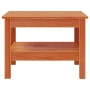 Mesa de centro madera maciza de pino marrón cera 55x55x40 cm