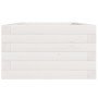 Jardinera de madera maciza de pino blanca 40x40x23 cm