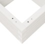 Jardinera de madera maciza de pino blanca 40x40x23 cm