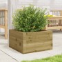 Jardinera de madera de pino impregnada 40x40x23 cm en Maceteros y jardineras | Comprar online en Foro24