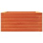 Jardinera de madera maciza de pino marrón cera 50x50x23 cm