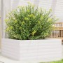 Jardinera de madera maciza de pino blanca 60x60x23 cm