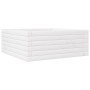 Jardinera de madera maciza de pino blanca 60x60x23 cm