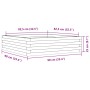 Jardinera de madera maciza de pino 90x90x23 cm