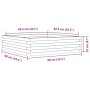 Jardinera de madera maciza Douglas 90x90x23 cm