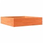 Jardinera de madera maciza de pino marrón cera 100x100x23 cm en Maceteros y jardineras | Comprar online en Foro24