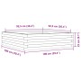 Jardinera madera maciza de abeto Douglas 100x100x23 cm