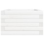 Jardinera de madera maciza de pino blanca 70x40x23 cm en Maceteros y jardineras | Comprar online en Foro24
