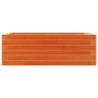 Jardinera de madera maciza pino marrón cera 70x40x23 cm
