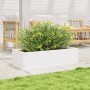 Jardinera de madera maciza de pino blanco 90x40x23 cm