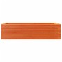 Jardinera de madera maciza pino marrón cera 90x40x23 cm