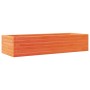 Jardinera de madera maciza de pino marrón cera 110x40x23 cm
