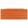 Jardinera madera maciza de pino marrón cera 90x60x23 cm