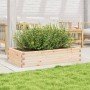 Jardinera de madera maciza de pino 110x60x23 cm