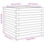 Jardinera madera maciza de pino blanco 50x50x45,5 cm