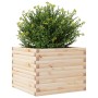 Jardinera de madera maciza de pino 60x60x45,5 cm