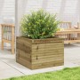Jardinera de madera de pino impregnada 60x60x45,5 cm en Maceteros y jardineras | Comprar online en Foro24
