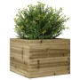 Jardinera de madera de pino impregnada 60x60x45,5 cm en Maceteros y jardineras | Comprar online en Foro24