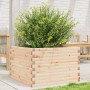 Jardinera de madera maciza de pino 70x70x45,5 cm