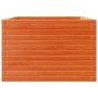 Jardinera madera maciza de pino marrón cera 70x70x45,5 cm