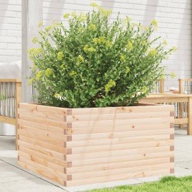 Jardinera madera maciza de pino 80x80x45,5 cm en Maceteros y jardineras | Comprar online en Foro24