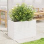 Jardinera de madera maciza de pino blanco 70x40x45,5 cm en Maceteros y jardineras | Comprar online en Foro24
