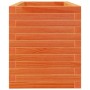 Jardinera de madera maciza de pino marrón cera 90x40x45,5 cm