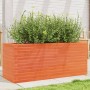 Jardinera de madera maciza de pino marrón cera 110x40x45,5 cm en Maceteros y jardineras | Comprar online en Foro24