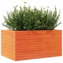 Jardinera madera maciza de pino marrón cera 90x60x45,5 cm