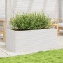 Jardinera de madera maciza de pino blanco 110x60x45,5 cm
