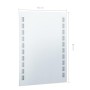 Espejo de pared de baño con LED 60x80 cm