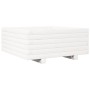 Jardinera de madera maciza de pino blanco 60x60x26,5 cm