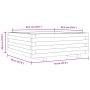 Jardinera de madera maciza de pino 70x70x26,5 cm