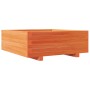 Jardinera de madera maciza de pino marrón cera 70x70x26,5 cm en Maceteros y jardineras | Comprar online en Foro24