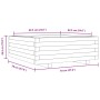 Jardinera de madera maciza de pino marrón cera 70x70x26,5 cm en Maceteros y jardineras | Comprar online en Foro24