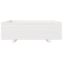 Jardinera de madera maciza de pino blanca 80x80x26,5 cm